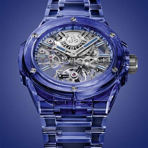 hublot navy blue watch|hublot full blue tourbillon.